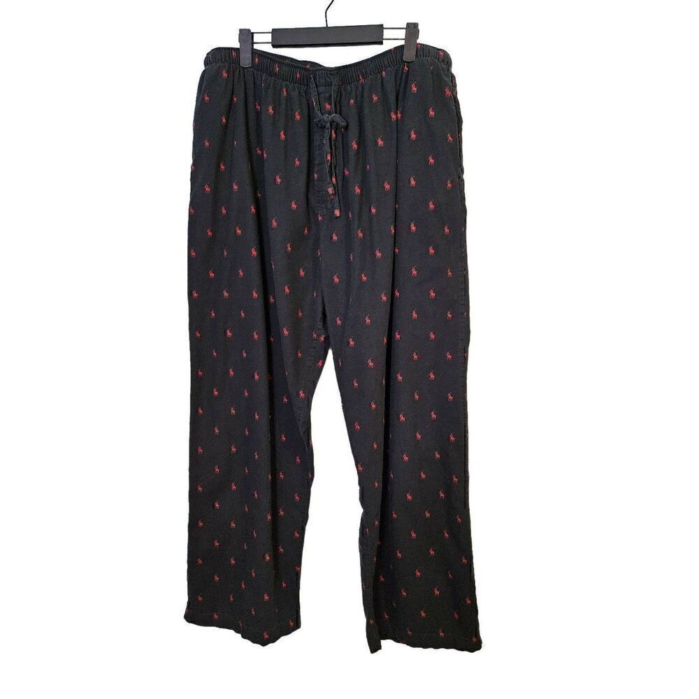 Ralph Lauren navy blue with red signature print PJ bottoms. Size XL.